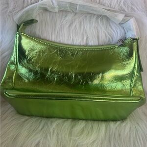 Brand New Brandon Blackwood Cortni Bag in Metallic Green